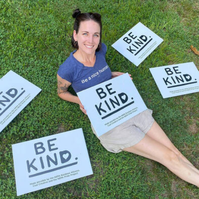 Be-Kind_Holly-on-Lawn-with-Signs