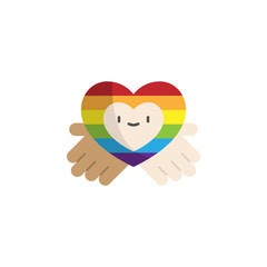 Heart with hands icon