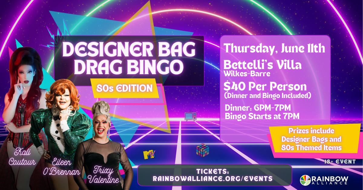 Designer Bag Drag Bingo: 80s Edition
